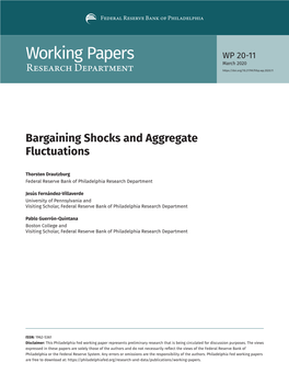 Bargaining Shocks and Aggregate Fluctuations