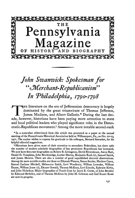 Pennsylvania Magazine of HISTORY and BIOGRAPHY