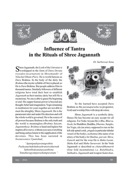 Influence of Tantra in the Rituals of Shree Jagannath