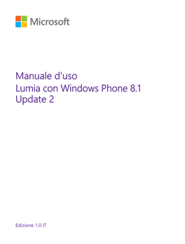 Manuale D'uso Lumia Con Windows Phone 8.1 Update 2
