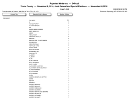 Rejected Write-Ins