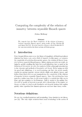 Computing the Complexity of the Relation of Isometry Between Separable Banach Spaces