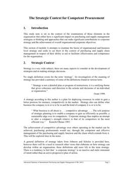 Purchasing and Supply Chain Management 1 : Section 1