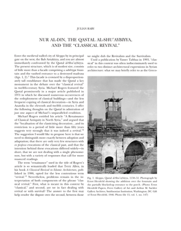 Nur Al-Din, the Qastal Al-Shu{Aybiyya, and the “Classical Revival” 289