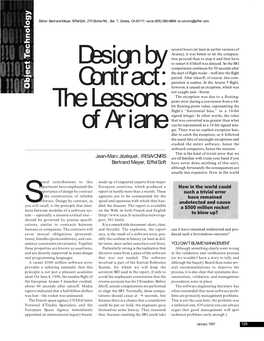 Design by Contract: the Lessons of Ariane