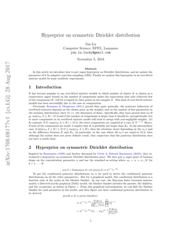 Hyperprior on Symmetric Dirichlet Distribution