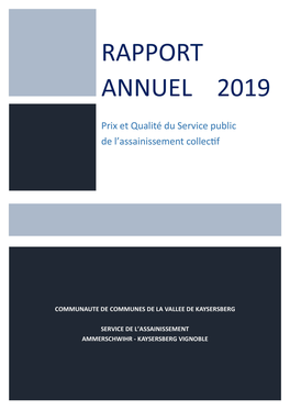 Rapport Annuel Pour La Partie Vignoble