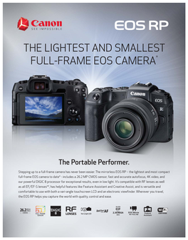 The Lightest and Smallest Full-Frame Eos Camera*