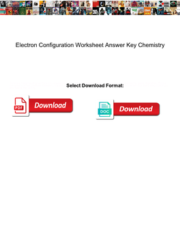 Electron Configuration Worksheet Answer Key Chemistry