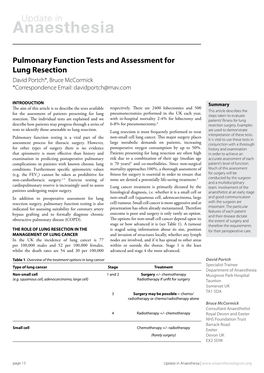 Update in Anaesthesia