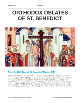 Orthodox Oblates of St. Benedict