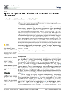 Spatial Analysis of HIV Infection and Associated Risk Factors in Botswana