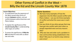 Billy the Kid and the Lincoln County War 1878