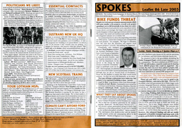 SPOKES Leaflet 86 Late 2003 and Richard Lochhead [SNP]
