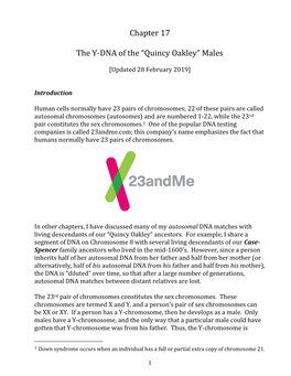 The Y-DNA of the “Quincy Oakley” Males