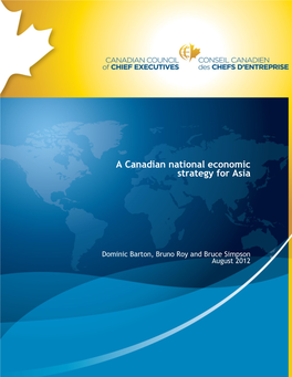 A Canadian National Economic Strategy for Asia