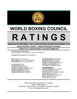 World Boxing Council Ratings