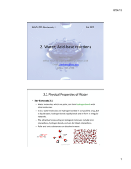 2.#Water;#Acid.Base#Reac1ons