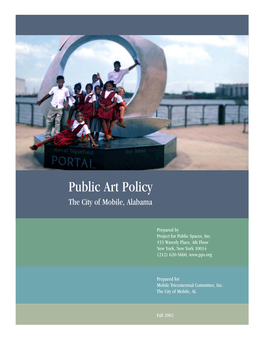 Public Art Policy the City of Mobile, Alabama