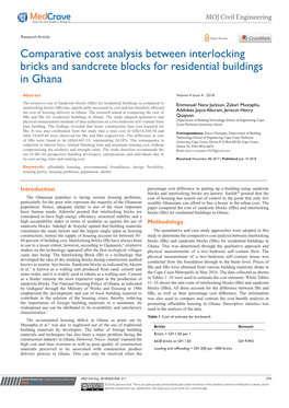 Comparative Cost Analysis Between Interlocking Bricks and Sandcrete Blocks for Residential Buildings in Ghana
