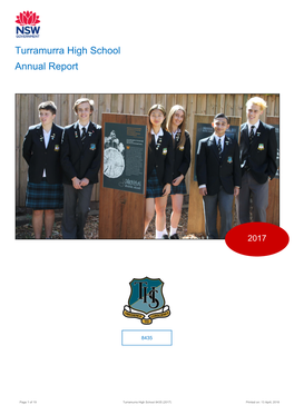2017 Turramurra High School Annual Report