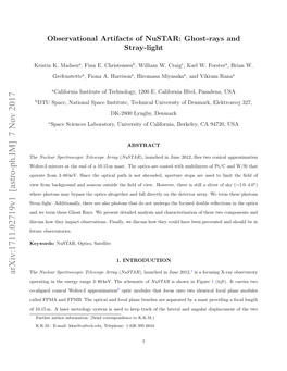 Observational Artifacts of Nustar: Ghost-Rays and Stray-Light