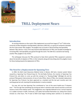 TRILL Deployment Nears