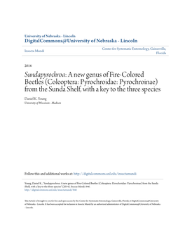 A New Genus of Fire-Colored Beetles (Coleoptera: Pyrochroidae: Pyrochroinae) from the Sunda Shelf, with a Key to the Three Species Daniel K