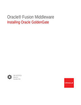 Installing Oracle Goldengate