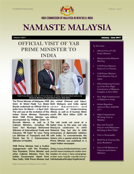 NAMASTE MALAYSIA Volume 1/2017