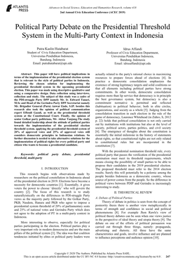 Political Party Debate on the Presidential Threshold System In