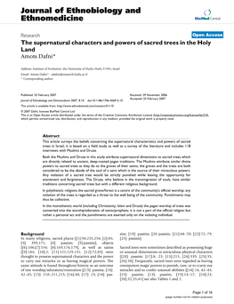 Journal of Ethnobiology and Ethnomedicine Biomed Central