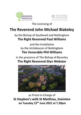 The Reverend John Michael Blakeley