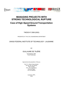 Case of High-Speed Ground Transportation Systems