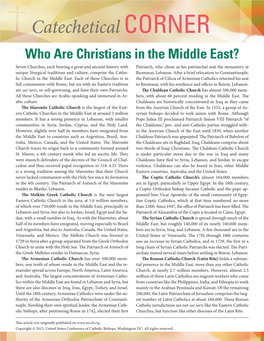 Who Are Christians in the Middle East?