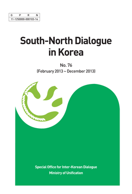 South-North Dialogue in Korea