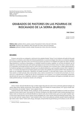 Grabados De Pastores En Las Pizarras De Riocavado De La Sierra (Burgos) 155