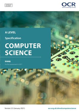 OCR a Level Computer Science H446 Specification