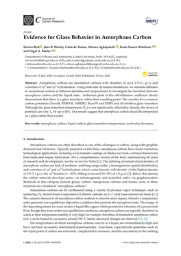 Evidence for Glass Behavior in Amorphous Carbon