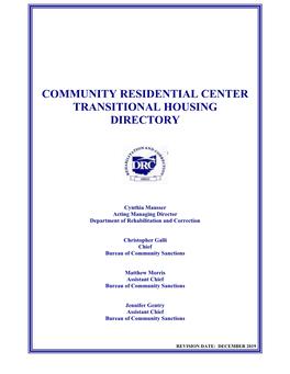 Community Residential Centers?