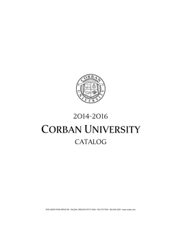 Corban University Catalog 2014–2016.Pdf