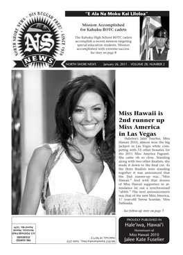 Miss Hawaii Is 2Nd Runner up Miss America in Las Vegas