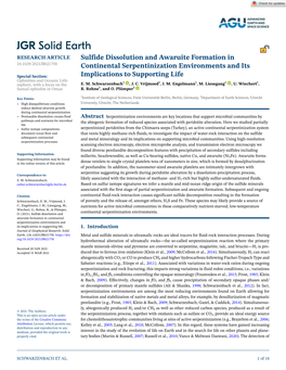 Sulfide Dissolution and Awaruite Formation in 10.1029/2021JB021758 Continental Serpentinization Environments and Its