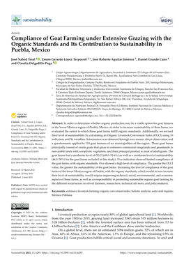 Compliance of Goat Farming Under Extensive Grazing with the Organic Standards and Its Contribution to Sustainability in Puebla, Mexico