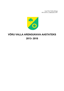 Võru Valla Arengukava Aastateks 2004