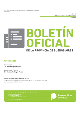 Boletin Oficial De La Provincia De Buenos Aires