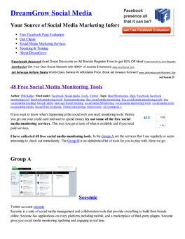 48 Free Social Media Monitoring Tools | Dreamgrow Social Media