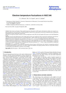 Electron Temperature Fluctuations in NGC