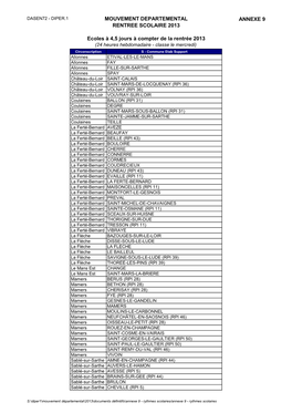 Annexe 9 Rentree Scolaire 2013