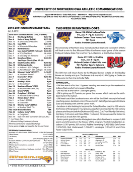 University of Northern Iowa Athletic Communications 1